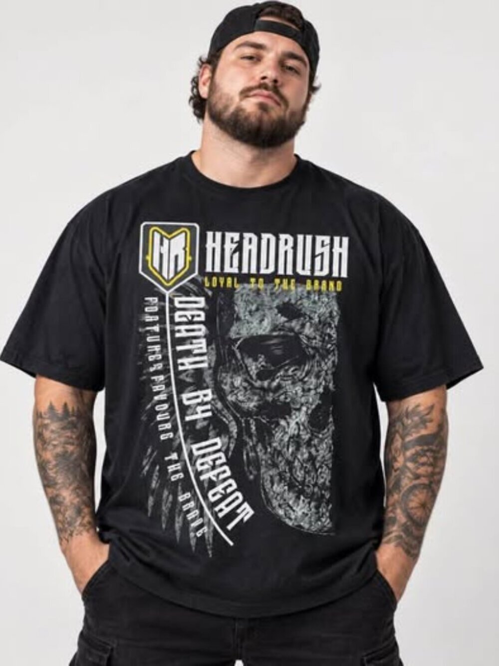 Headrush T-shirt Fortune Favours the Brave Death to Defeat Mens 3XL Graphic SS